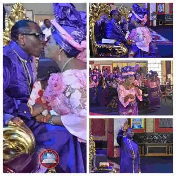 Pastor Oritsejafor And Wife Kiss Passiontely During Church Service [Photos]